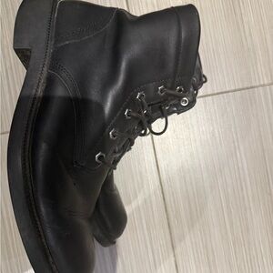 Kodiak Black Leather Men's Lace-Up Boots